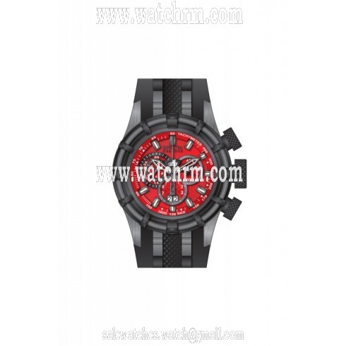 Invicta Bold Chronograph Red Dial Black Polyurethane Men's Watch 80669