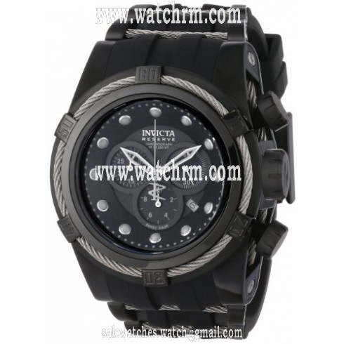 Invicta Bolt Chronograph Black Dial Black Polyurethane Men's Watch 14940