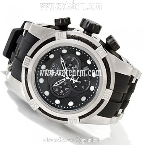 Invicta Bolt Chronograph Black Dial Stainless Steel Men's Watch 0831