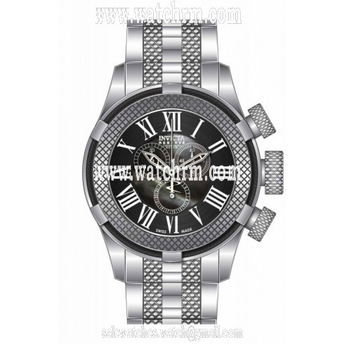 Invicta Bolt Chronograph Black Dial Stainless Steel Men's Watch 17431