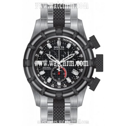 Invicta Bolt Chronograph Black Dial Stainless Steel Men's Watch 80544