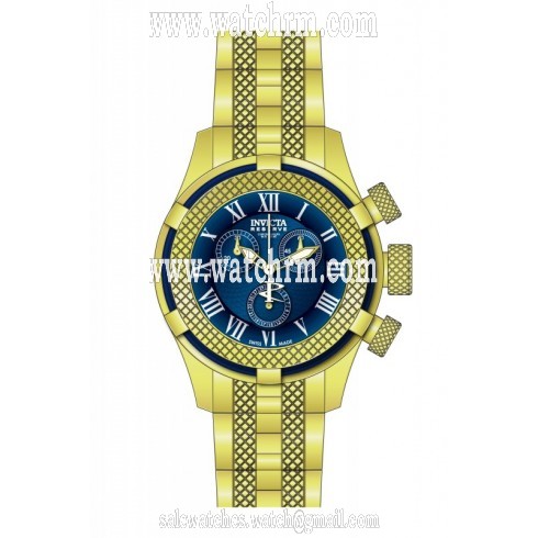 Invicta Bolt Chronograph Blue Dial Gold-plated Ladies Watch 17158