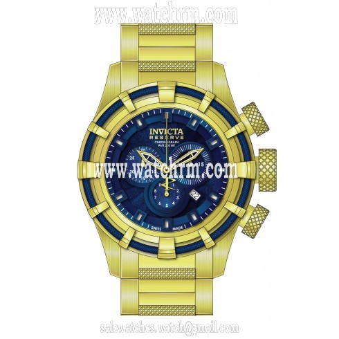 Invicta Bolt Chronograph Blue Dial Gold-plated Men's Watch 19521