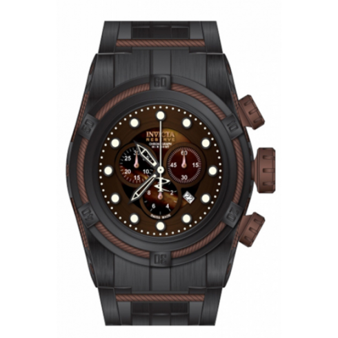 Invicta Bolt Chronograph Brown Dial Black PVD Stainless Steel Men's Watch 12733