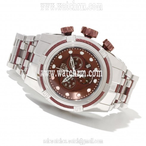 Invicta Bolt Chronograph Brown Dial Stainless Steel Men's Watch 12747