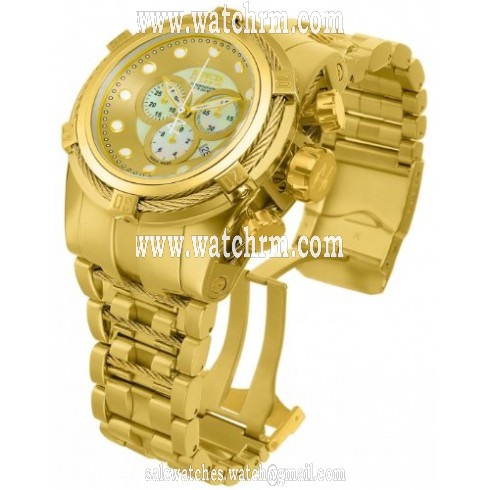 Invicta Bolt Chronograph Champagne Dial Yellow Gold-plated Men's Watch 12738