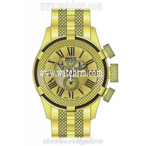 Invicta Bolt Chronograph Gold Dial Gold-plated Men's Watch 17163