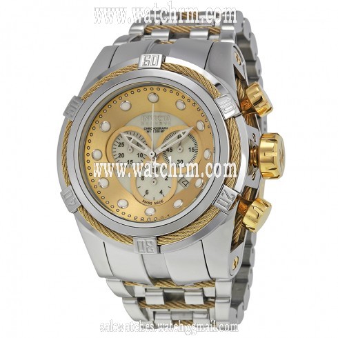 Invicta Bolt Chronograph Gold Dial Stainless Steel Men's Watch 12746