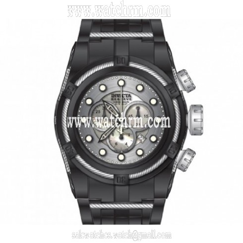 Invicta Bolt Chronograph Grey Dial Black Ion-plated Men's Watch Watch 12752