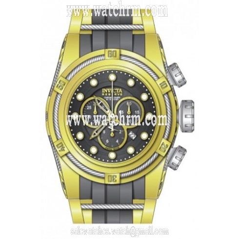 Invicta Bolt Chronograph Grey Dial Gold-tone PVD Stainless Steel Men's Watch 14407