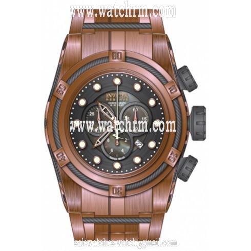 Invicta Bolt Chronograph Grey Dial Rose Gold-plated Men's Watch 12744