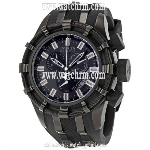 Invicta Bolt Chronograph Men's Watch with Black Polyurethane Bracelet 6940