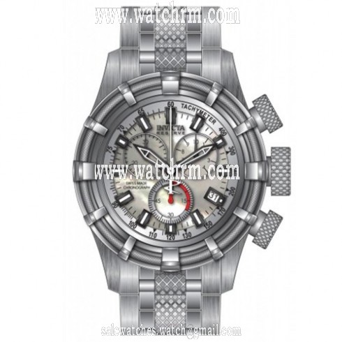 Invicta Bolt Chronograph Mother of Pearl Dial Stainless Steel Men's Watch 80691