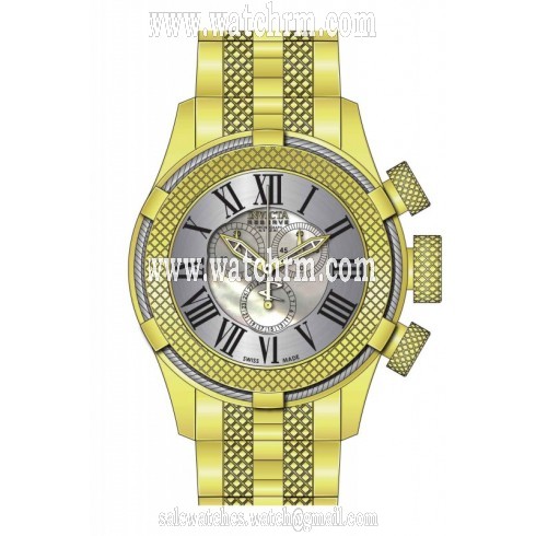 Invicta Bolt Chronograph Silver Dial Gold-plated Ladies Watch 17432