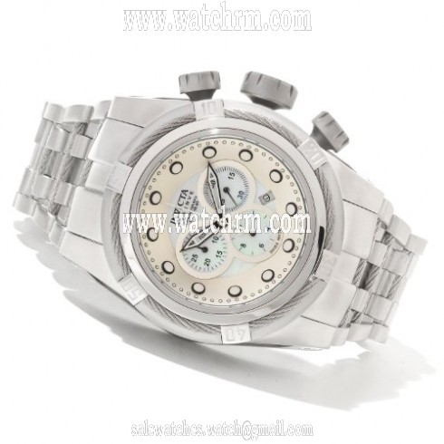 Invicta Bolt Chronograph Silver Dial Stainless Steel Men's Watch 12729