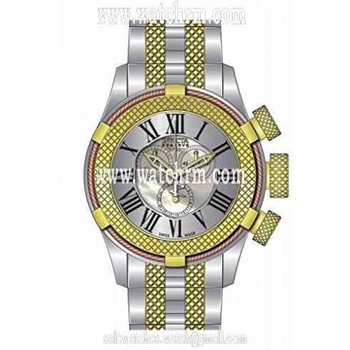Invicta Bolt Chronograph Silver Dial Two-tone Men's Watch 17435
