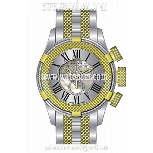 Invicta Bolt Chronograph Silver Dial Two-tone Men's Watch 17436