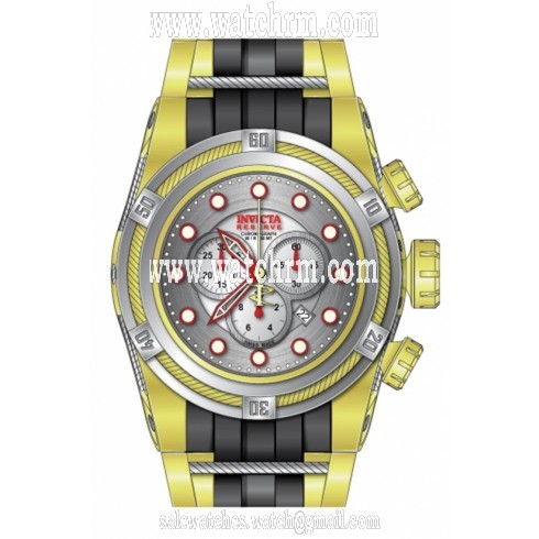 Invicta Bolt Chronograph Silver-tone Dial Gold-tone Stainless Steel Men's Watch 14074