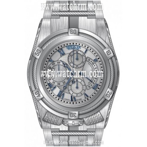 Invicta Bolt Chronograph Silver-tone Dial Stainless Steel Men's Watch 12670