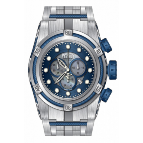 Invicta Bolt Chronograph Silver-tone Dial Stainless Steel Men's Watch 12728
