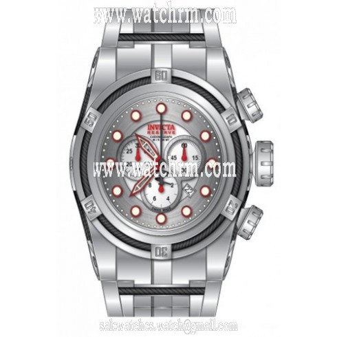 Invicta Bolt Chronograph Silver-tone Dial Stainless Steel Men's Watch 14064