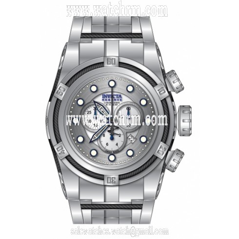 Invicta Bolt Chronograph Silver-tone Dial Stainless Steel Men's Watch 14066