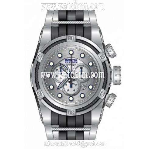 Invicta Bolt Chronograph Silver-tone Dial Stainless Steel Men's Watch 14072