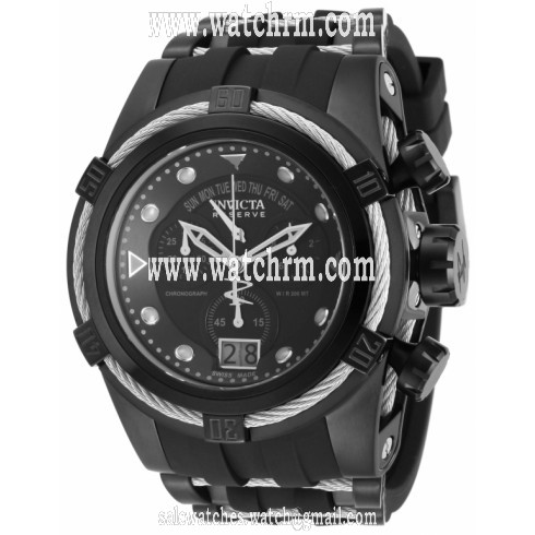 Invicta Bolt Grey Chronograph Dial Black Rubber Men's Watch 12298