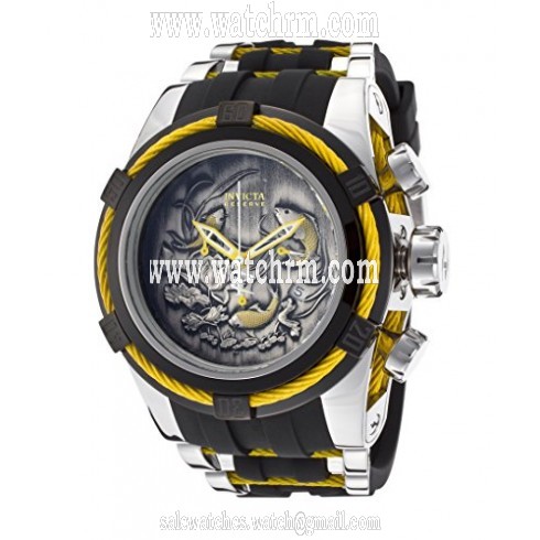 Invicta Bolt Grey Dial Black Polyurethane Men's Watch 14194