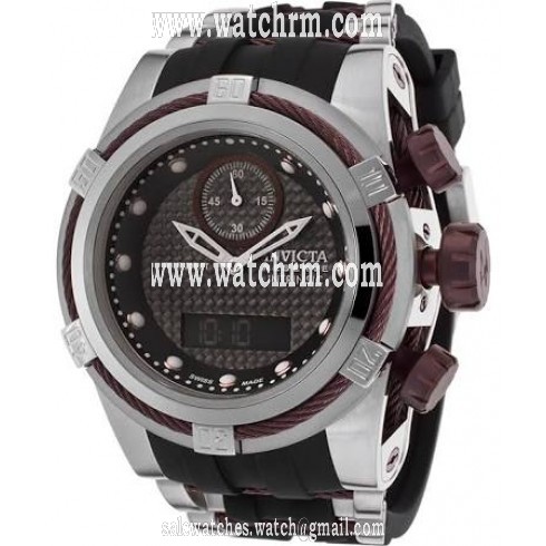 Invicta Bolt Grey Dial Black Rubber Men's Watch 12489