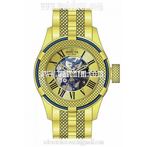 Invicta Bolt Mechanical Gold Skeleton Dial Gold-plated Men's Watch 17181