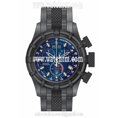 Invicta Bolt Reserve Chronograph Blue Dial Black Ion-plated Men's Watch 80551