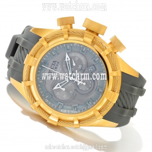 Invicta Bolt Reserve Chronograph Grey Dial Gold-Tone Stainless Steel Men's Watch 11815