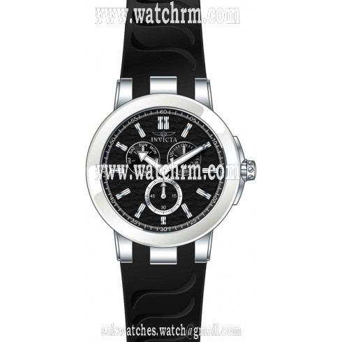 Invicta Ceramics Multi-Function Black Dial Black Silicone Men's Watch 22207