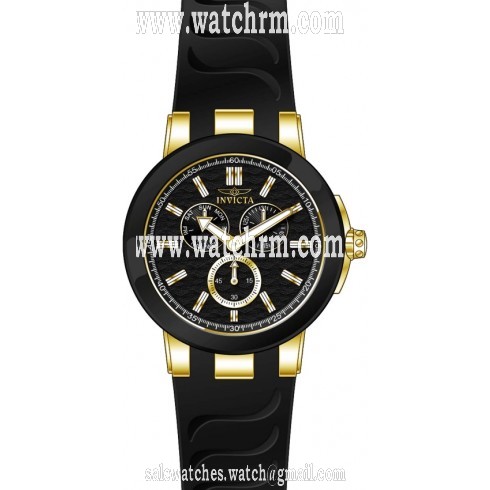 Invicta Ceramics Multi-Function Black Dial Black Silicone Men's Watch 22209