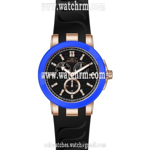 Invicta Ceramics Multi-Function Black Dial Black Silicone Men's Watch 22210