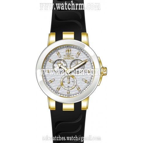 Invicta Ceramics Multi-Function Silver Dial Black Silicone Men's Watch 22211