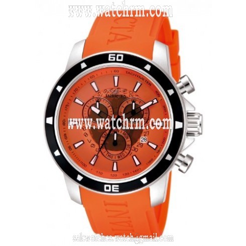 Invicta Chronograph Specialty Orange Dial Orange Polyurethane Men's Watch 11383