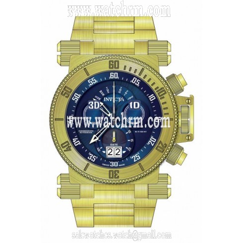 Invicta Coalition Forces Chronograph Blue Dial Gold-plated Men's Watch 17644