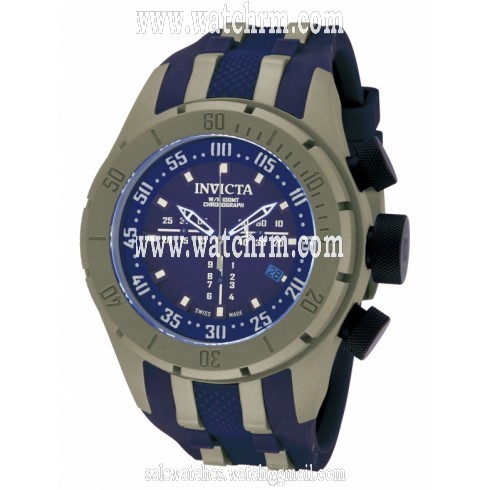 Invicta Coalition Forces Chronograph Blue Dial Polyurethane Men's Watch 10013