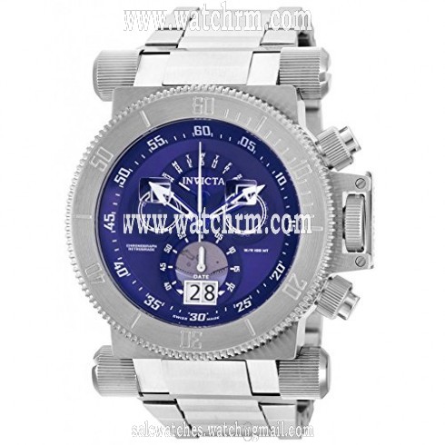 Invicta Coalition Forces Chronograph Blue Dial Stainless Steel Men's Watch 17640