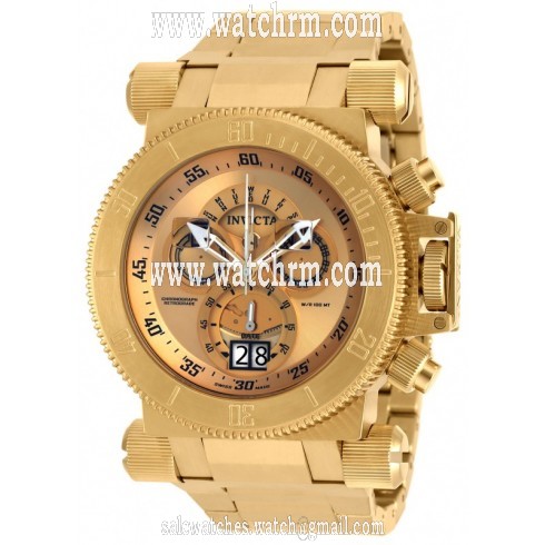 Invicta Coalition Forces Chronograph Gold Dial Gold-plated Men's Watch 17643