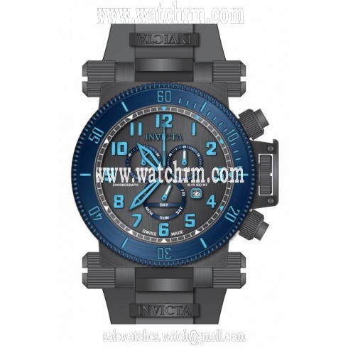 Invicta Coalition Forces Chronograph Grey Dial Gunmetal Polyurethane Men's Watch 18731