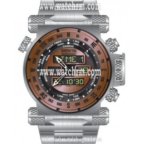 Invicta Coalition Forces Chronograph Rose Gold Dial Stainless Steel Men's Watch 13075