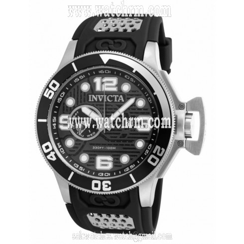 Invicta Corduba Black Dial Black Polyurethane Men's Watch 18831