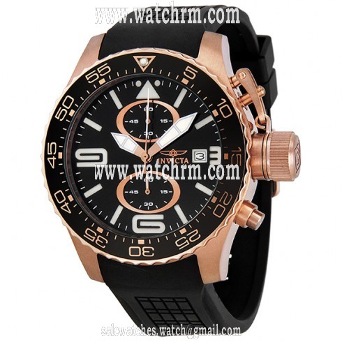 Invicta Corduba Black Dial Chronograph Black Rubber Men's Watch 11777