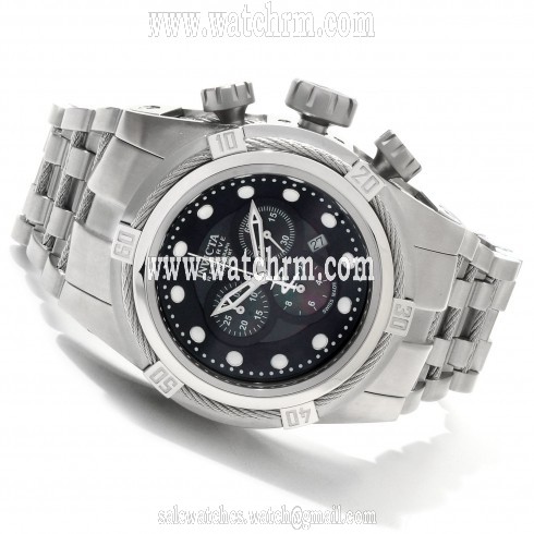 Invicta Corduba Black Genuine Mother-of-Pearl Dial Stainless Steel Band Men's Watch 0820