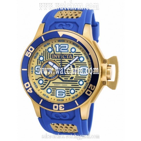 Invicta Corduba Blue Cut-out Dial Blue Polyurethane Men's Watch 18834