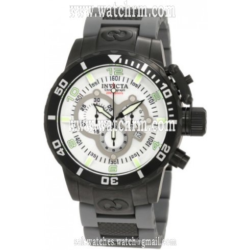 Invicta Corduba Chronograph Mother of Pearl Dial Black and Grey Polyurethane Men's Watch 10508