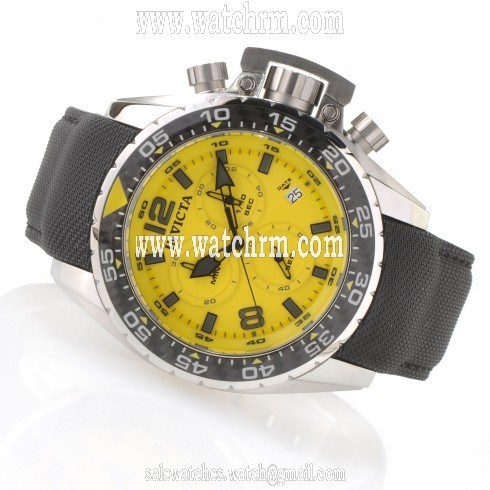 Invicta Corduba Chronograph Yellow Dial Stainless Steel Men's Watch 12452